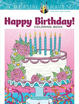 portada Creative Haven Happy Birthday! Coloring Book (Adult Coloring) 