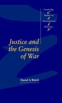 portada Justice and the Genesis of war Hardback (Cambridge Studies in International Relations) (en Inglés)