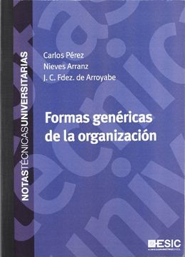 portada Formas genéricas de la organización (Notas Técnicas Universitarias) (in Spanish)