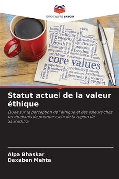 portada Statut actuel de la valeur éthique