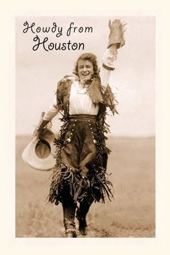 portada Vintage Journal Cowgirl in Chaps, Howdy from Houston, Texas