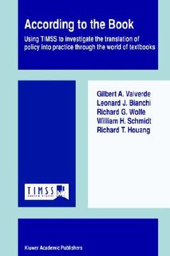 portada according to the book: using timss to investigate the translation of policy into practice through the world of textbooks (en Inglés)