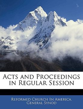 portada acts and proceedings in regular session (en Inglés)