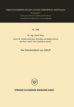Die Scherfestigkeit von Schluff de Horn(Springer Verlag Gmbh) (en Alemán)