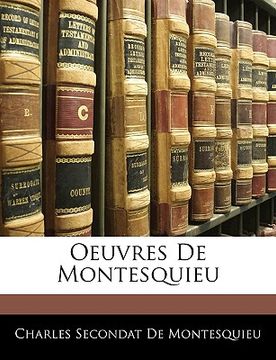 portada oeuvres de montesquieu (in English)