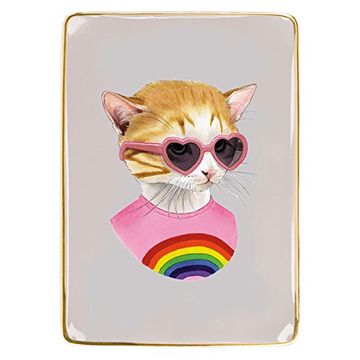 portada Berkley Bestiary Rainbow Kitten Medium Porcelain Tray (en Inglés)