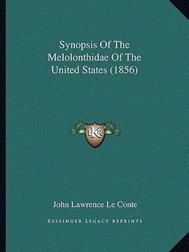 portada synopsis of the melolonthidae of the united states (1856) (en Inglés)