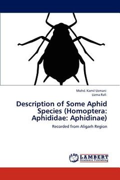 portada description of some aphid species (homoptera: aphididae: aphidinae) (en Inglés)