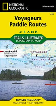 portada Voyageurs Paddling Routes (National Geographic Trails Illustrated Map) (National Geographic Trails Illustrated Map, 410) (en Inglés)