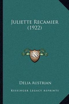 portada juliette recamier (1922) (in English)