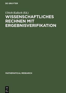 portada Wissenschaftliches Rechnen mit Ergebnisverifikation (en Alemán)