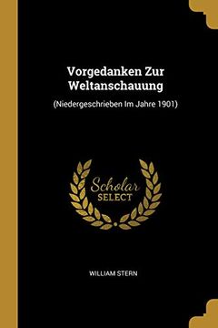 portada Vorgedanken Zur Weltanschauung: (en Alemán)