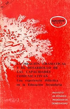 portada Oracion Gramatical y el Desarrollo de la (in Spanish)