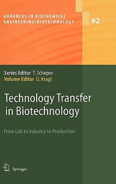 portada technology transfer in biotechnology: from lab to industry to production (en Inglés)