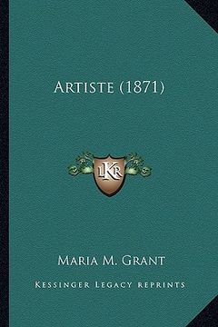 portada artiste (1871) (en Inglés)
