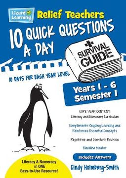 portada Lizard Learning Relief Teachers 10 Quick Questions a Day - A Survival Guide: Semester 1