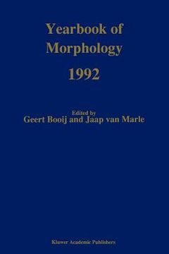 portada yearbook of morphology 1992: theme: the nature of morphological rules