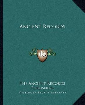 portada ancient records (en Inglés)