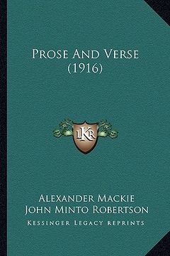 portada prose and verse (1916)