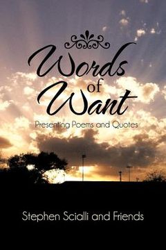 portada words of want: presenting poems and quotes (en Inglés)