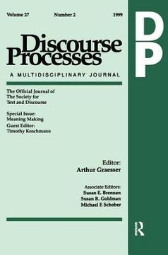 portada meaning making: a special issue of discourse processes (in English)