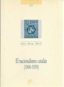 portada El nacionalismo catalán, 1800-1939
