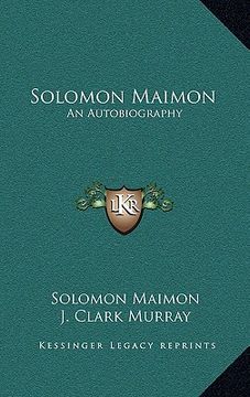 portada solomon maimon: an autobiography (in English)