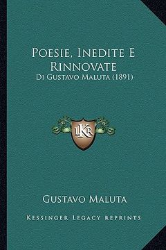 portada poesie, inedite e rinnovate: di gustavo maluta (1891) (en Inglés)