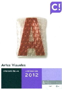 portada Artes visuales 2012