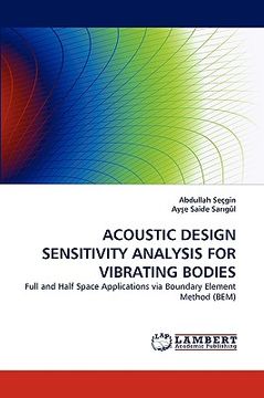 portada acoustic design sensitivity analysis for vibrating bodies