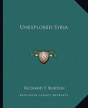 portada unexplored syria (en Inglés)