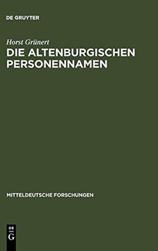 portada Die Altenburgischen Personennamen (Mitteldeutsche Forschungen) (in German)