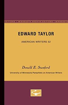 portada Edward Taylor - American Writers 52: University of Minnesota Pamphlets on American Writers (en Inglés)