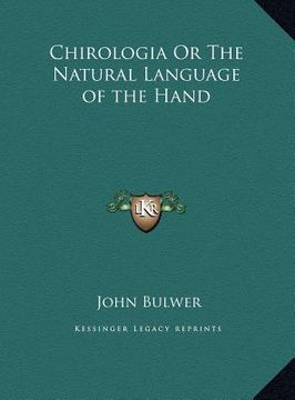 portada chirologia or the natural language of the hand (in English)