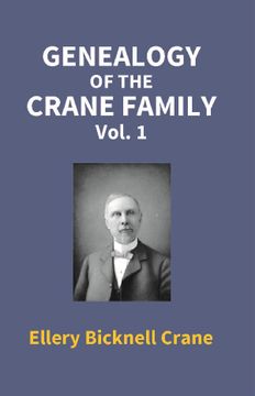 portada Genealogy of the Crane Family Volume Vol. 1st (en Inglés)