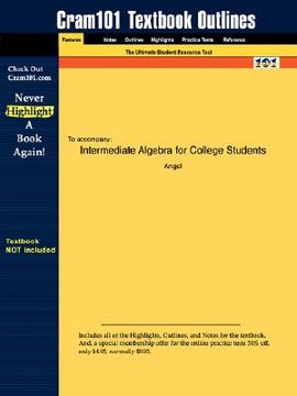 portada studyguide for intermediate algebra for college students by angel, isbn 9780139163210