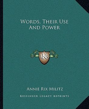 portada words, their use and power (en Inglés)
