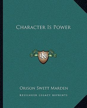 portada character is power (in English)