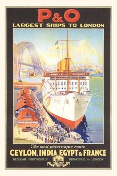 portada Vintage Journal Ocean Liner Travel Poster (en Inglés)