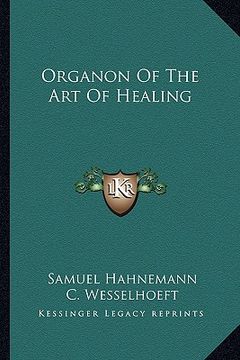 portada organon of the art of healing (en Inglés)