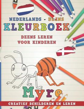 portada Kleurboek Nederlands - Deens I Deens Leren Voor Kinderen I Creatief Schilderen En Leren