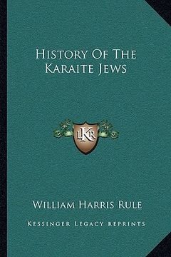 portada history of the karaite jews (en Inglés)