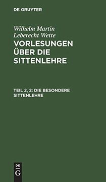 portada Vorlesungen Über die Sittenlehre (en Alemán)