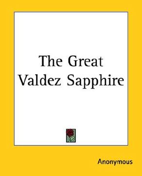 portada the great valdez sapphire (en Inglés)