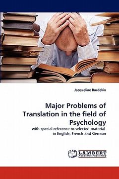 portada major problems of translation in the field of psychology (en Inglés)