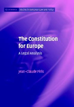 portada the constitution for europe: a legal analysis (in English)