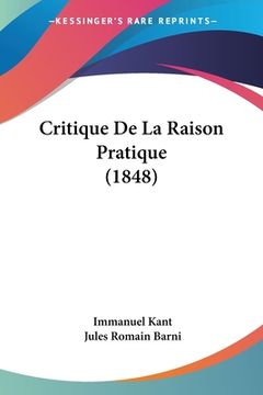 portada Critique De La Raison Pratique (1848) (en Francés)