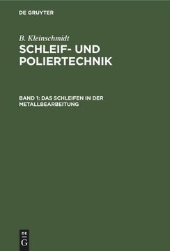 portada Das Schleifen in der Metallbearbeitung (in German)