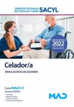 portada Celador/A. Simulacros de Examen. Servicio de Salud de Castilla y León (Sacyl)