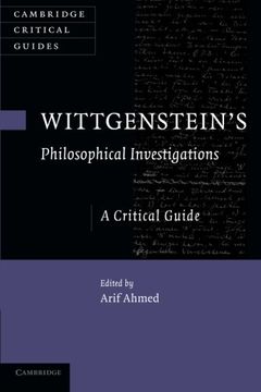 portada Wittgenstein's Philosophical Investigations: A Critical Guide (Cambridge Critical Guides) (en Inglés)